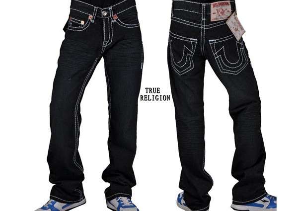 MENS ORIGINAL TRUE RELIGION JEANS BLACK 34  ##BRAND NEW##