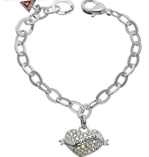 GUESS SILVER HEART BRACELET   ##BRAND NEW##