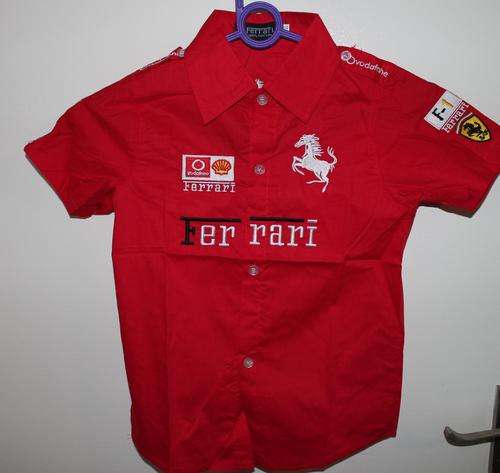 BOYS OFFICIAL FERRARI SHIRT AGE 5-6 RED ##BRAND NEW##