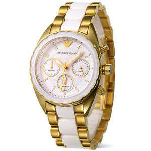 LADIES EMPORIO ARMANI CHRONOGRAPH WATCH AR5944 ##BRAND NEW##