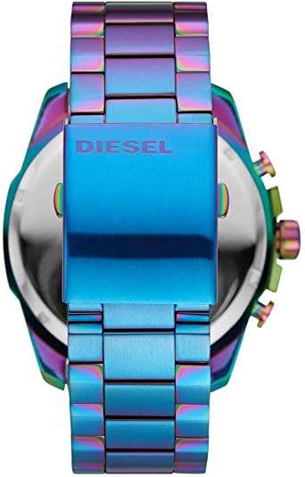 MENS DIESEL MEGA CHIEF IRIDESCENT DIAL CHRONOGRAPH WATCH DZ4542 ##BRAND NEW##