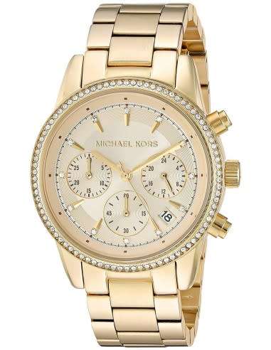 LADIES MICHAEL KORS RITZ GOLD WATCH MK6356 ##BRAND NEW##
