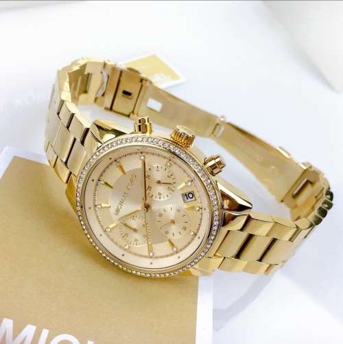 LADIES MICHAEL KORS RITZ GOLD WATCH MK6356 ##BRAND NEW##