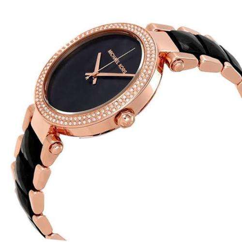 LADIES MICHAEL KORS PARKER BLACK DIAL WATCH MK6414 ##BRAND NEW##