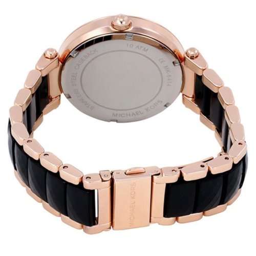 LADIES MICHAEL KORS PARKER BLACK DIAL WATCH MK6414 ##BRAND NEW##