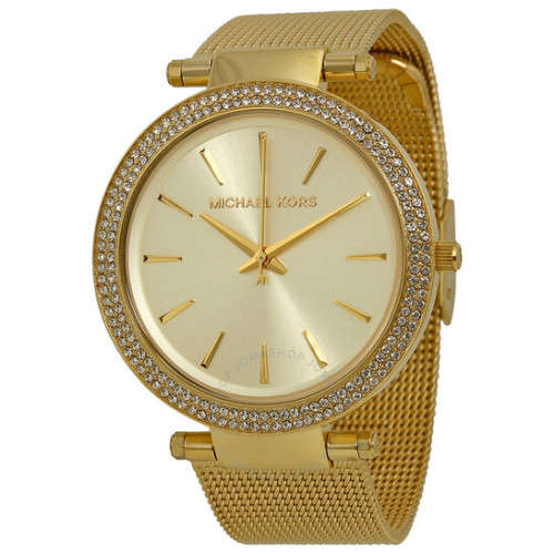 LADIES MICHAEL KORS GOLD MESH DARCI WATCH MK3368 ##BRAND NEW##