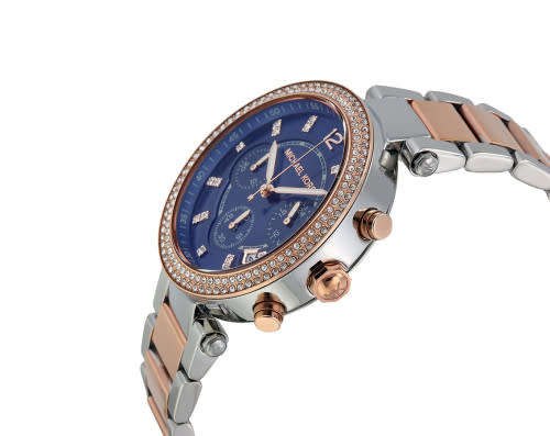 LADIES MICHAEL KORS PARKER GLITZ BLUE WATCH MK6141 ##BRAND NEW##