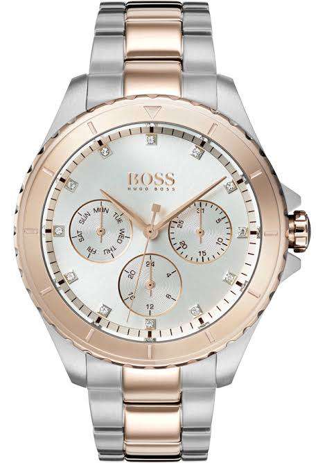 Ladies Hugo Boss Hera Two Tone Chronograph Watch 1502446