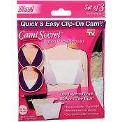 CAMI SECRET SET OF 3 ##BRAND NEW## AS SEEN ON TV