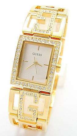 NEW GUESS GOLD DIAMOND LADIES BRACELET WATCH ##BRAND NEW##
