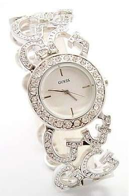 GORGEOUS NEW GUESS SILVER DIAMOND LADIES BRACELET WATCH ##BRAND NEW##