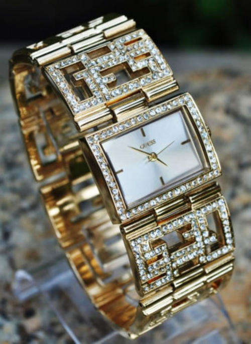STUNNING GOLD GUESS WATCH WITH CRYSTALS ##BRAND NEW##
