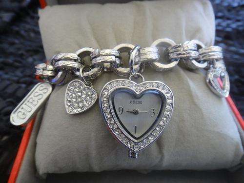 SILVER GUESS CHARM LADIES WATCH ##BRAND NEW##