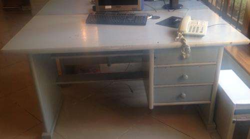 URGENT SALE: painted pine desk - light blue