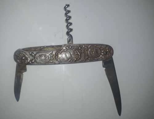 Antique Paul Kruger & Christiaan de Wet Eendracht Maakt Macht Pocket Knife (Solingen Germany) 1882