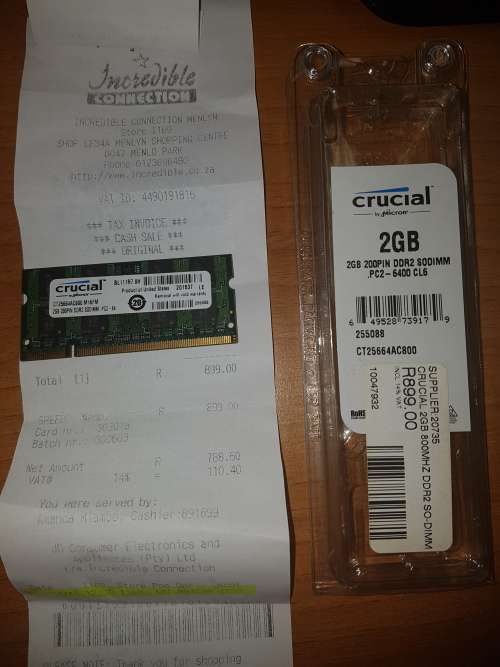 Crucial 2GB DDR2-800 SODIMM