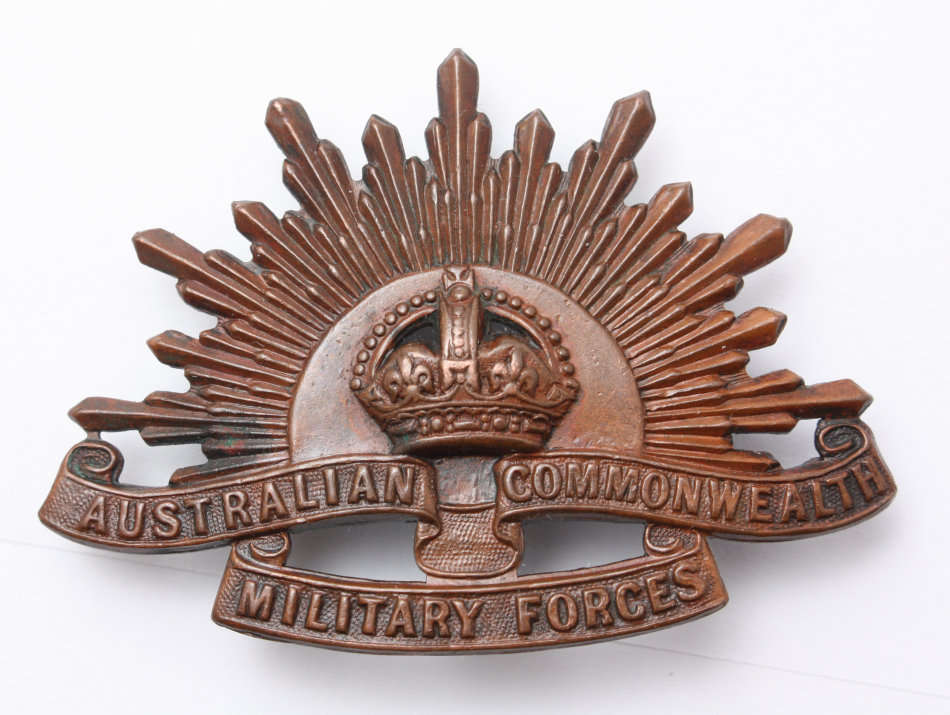 WW1 Australia Rising Sun Hat/Cap Badge ANZAC