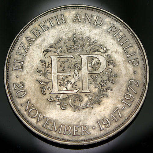 Queen Elizabeth II and Prince Phillip 1947-1972 coin