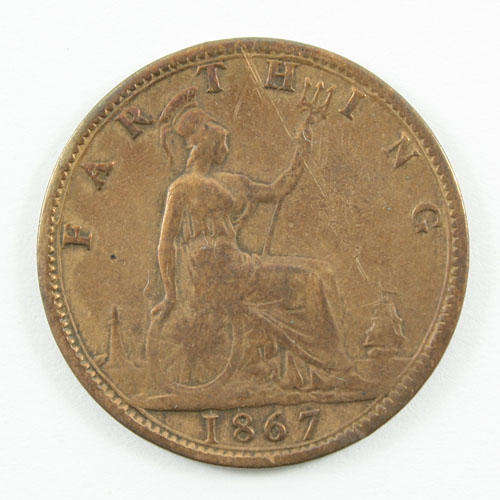 England Farthing 1867