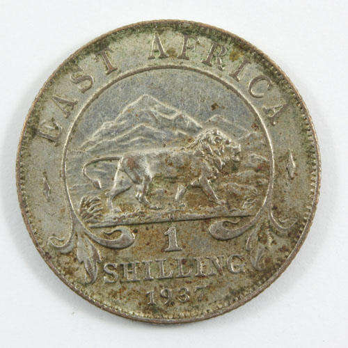 East Africa 1937 Shilling - Silver