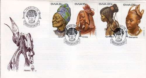 SWA FDC No 39 - Traditional Head-dresses