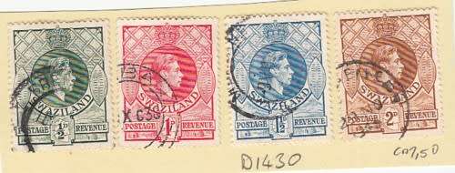 Swaziland Group of Four KGVI Stamps