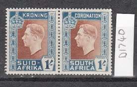 Union Pair of 1 Shilling KGVI Coronation Stamps