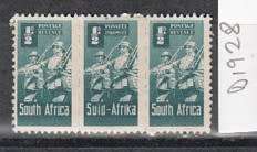 Union Strip of Three 1/2d Infantry Stamps Mounted Mint  (1942-1944)