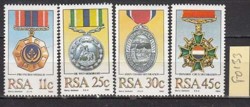 RSA Set of Four Military Decorations Stamps Mint