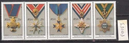 RSA Strip of Five The National Orders of SA Stamps Mint