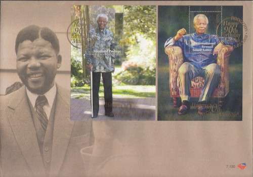 RSA 1994 Mandela Inauguration FDC No. 6.3b + Happy 90th Birthday FDC No. 7.130 (Not Coin Cover)