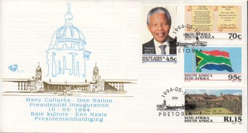 RSA 1994 Mandela Inauguration FDC No. 6.3b (Not Coin Cover)