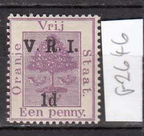 OFS British Occupation Surcharged V. R. I. 1d Mint Rased `Dots`