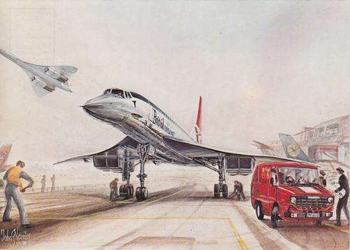 GB Post Card Concorde Carring Data Post to the USA (Unused). As Image.