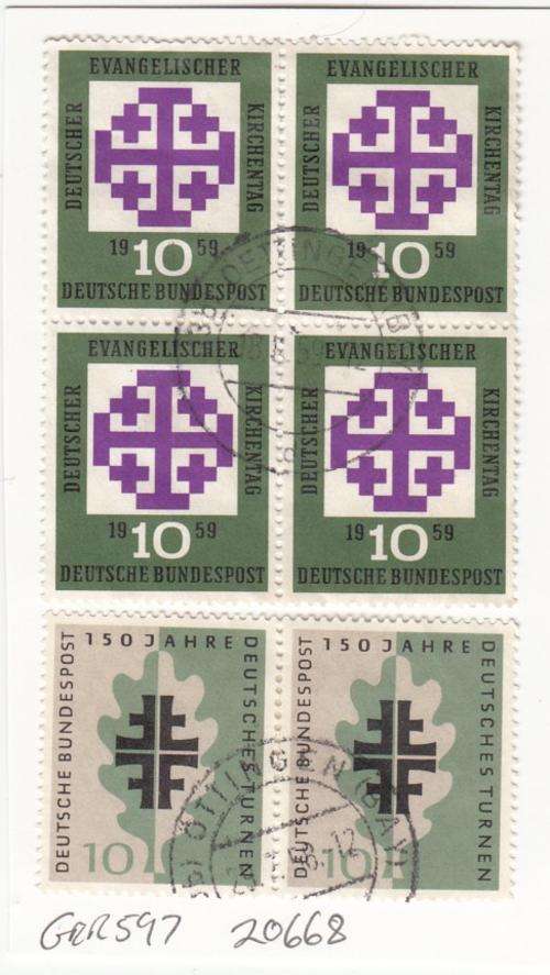 Germany Group of Six Stamps (GER 597). As Image.