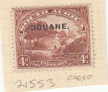 Union Single 4d Stamp with DOUANE Overprint. As Image.