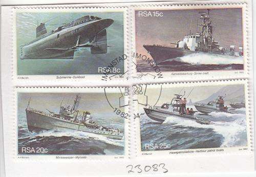 RSA Set of Four SA Navy Stamps. As Image.