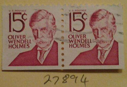 USA Pair of Oliver Wendel Holmes Stamps