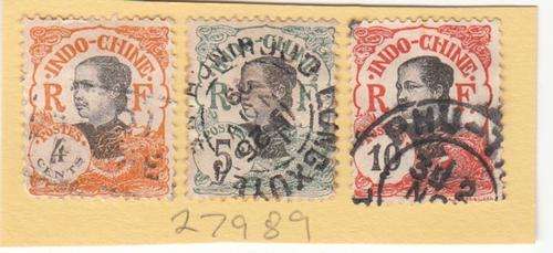 France - Indo-Chine Group of Three Stamps.