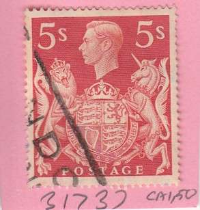 GB Single 5s KGVI Stamp.