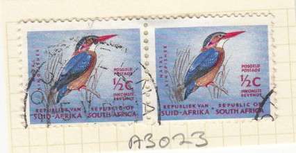 RSA Pair of 1/2c Kingfisher Stamps