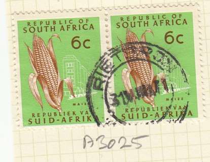 RSA Pair of 6c Mielie Stamps