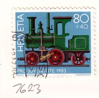 Switzerland. Train Stamp. As Image.