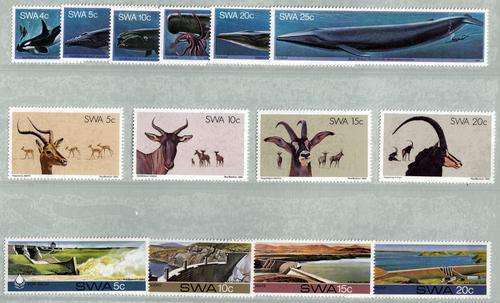 SWA 1980 Year Pack Mint Stamps (SACC 347-352,354-357,378-381 & 353 mini sheet no 5) As Image