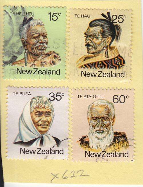 New Zealand Group of Four Stamps (TE HEU HEU, TE HAU, TE PUEA and TE ATA-O-TU). As Image.