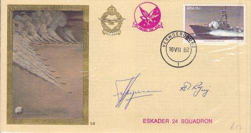 SAAF (Air Force) Cover No 10, 40th Anniver of the Boston Shuttle 2 Signatures. As Image.