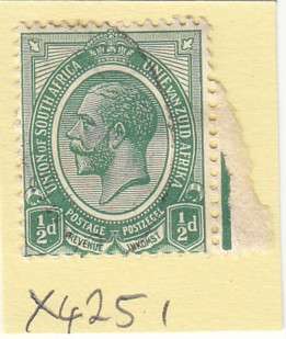 Union Single 1/2d Kings Head Stamp. As Image.