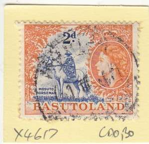 Basutoland Single 2d Mosuto Horseman Stamp. As Image.