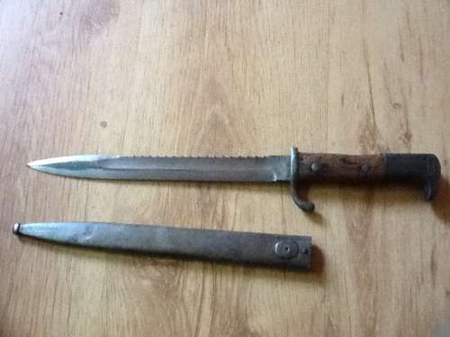 KS98 sawback  mauser german bayonet and scabbard