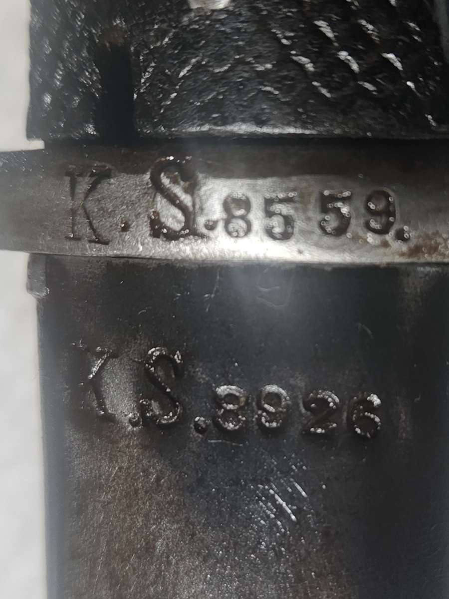 KS98 German bayonet and bandolier